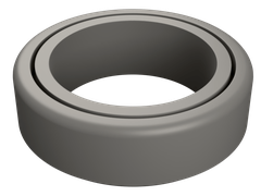 A two-part print-in-place spinner ring: an outer band turning on an inner core